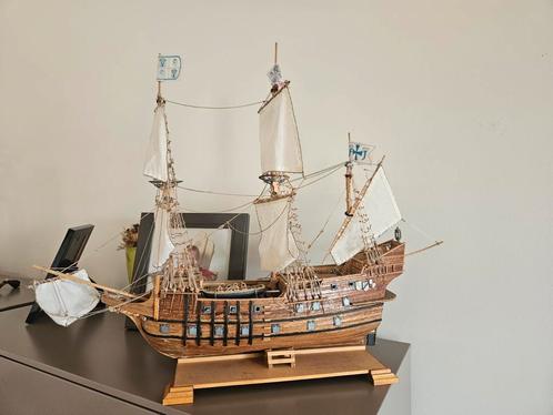 Volledig houten zeilschip intact, Hobby en Vrije tijd, Modelbouw | Boten en Schepen, Zo goed als nieuw, Ophalen of Verzenden