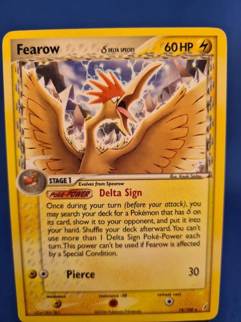 Fearow δ 18/100 - Crystal Guardians, Hobby en Vrije tijd, Verzamelkaartspellen | Pokémon, Gebruikt, Verzenden