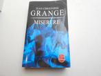 livre roman Jean Christophe Grangé " Miserere ", Livres, Enlèvement ou Envoi, Utilisé