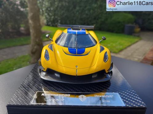 FrontiArt 1/18 Koenigsegg Jesko – Swedish Flag Yellow, Hobby en Vrije tijd, Modelauto's | 1:18, Nieuw, Ophalen of Verzenden
