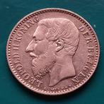 België 1 frank zilver Leopold II 1887 VL - zonder punt, Zilver, Ophalen of Verzenden, Losse munt, Zilver