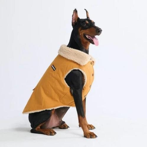 Hondenjas okergeel nieuwstaat. Steun het goede doel !, Dieren en Toebehoren, Hondenkleding, Nieuw, Hondenjas, Ophalen of Verzenden