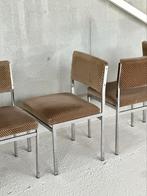 Vintage chroom eetkamerstoelen, 1980’s | 4+1 gratis, Antiek en Kunst, Ophalen