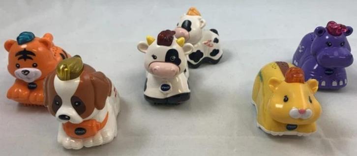 Vtech Toet Toet dieren set hond tijger koe nijlpaard hamster, Kinderen en Baby's, Speelgoed | Vtech, Zo goed als nieuw, Verzenden