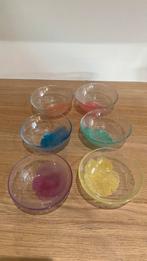 Glazen dessert / fruit schalen - set van 6 stuks., Antiek en Kunst, Ophalen