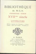BIBLIOTHEQUE DE M.G.H première série XVII ème siècle littéra, Antiquités & Art, Enlèvement ou Envoi