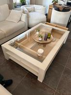 Nieuw prachtig praktische wit oak eiken houten salontafel, Maison & Meubles, Tables | Tables de salon, 150 à 200 cm, 50 à 100 cm