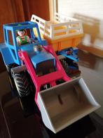 Playmobil - tracteur + remorque - utilisé., Verzamelen, Overige Verzamelen, Playmobil., Gebruikt, Ophalen of Verzenden