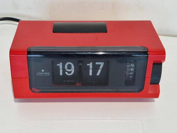 Flip flap Junghans Chronovox S elektrische klapwekker Retro, Elektronische apparatuur, Wekkers, Zo goed als nieuw, Analoog, Ophalen of Verzenden