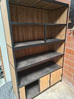 Boekenkast metaal/hout, Huis en Inrichting, Kasten | Boekenkasten, Ophalen, Zo goed als nieuw, Metaal