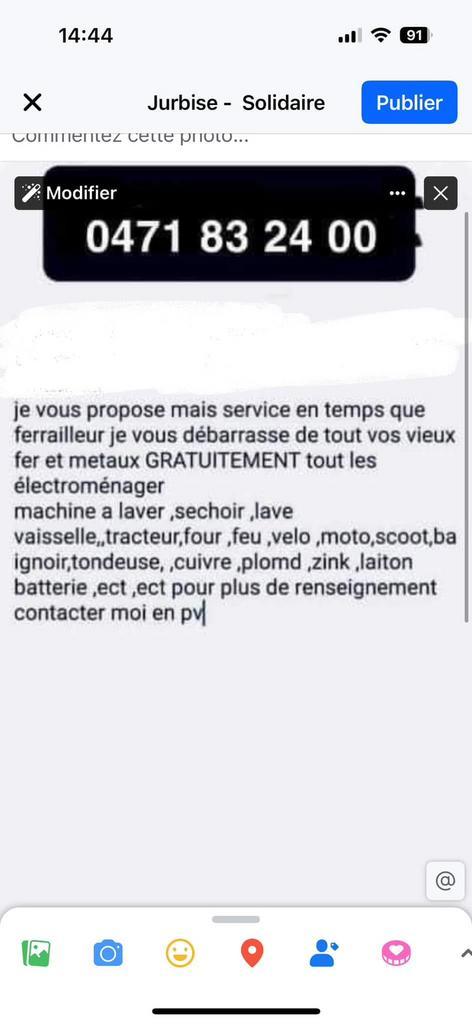 Piece, Bricolage & Construction, Métaux, Utilisé, Fer, Enlèvement