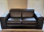 Zwarte Natuzzi lederen 3-zit en 2-zit – tijdloos design, Ophalen, Gebruikt, Leer, Rechte bank