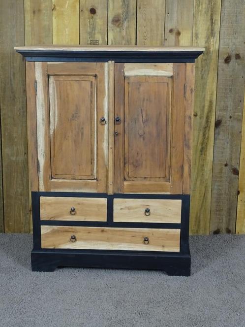 Massieve teak barkast met lades & flessenindeling, Huis en Inrichting, Barren, Ophalen of Verzenden