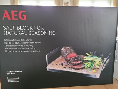 Himalaya zoutsteen AEG met RVS frame voor BBQ of oven, Tuin en Terras, Barbecue-accessoires, Nieuw, Ophalen of Verzenden