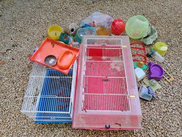 Hamsterkooien met vele toebehoren beschikbaar voor biedingen