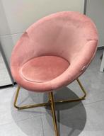 Moderne velvet stoel, Huis en Inrichting, Ophalen, Zo goed als nieuw