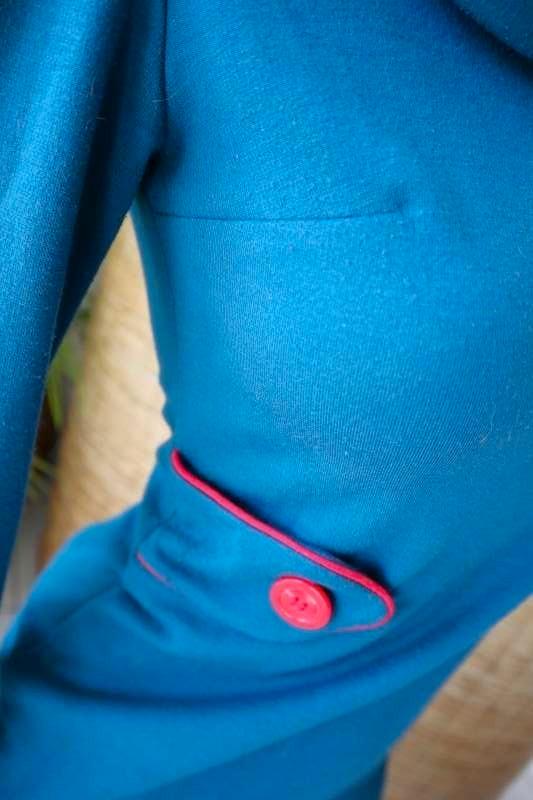 blauw vintage dressing jurk, Kleding | Dames, Jurken, Zo goed als nieuw, Maat 34 (XS) of kleiner, Blauw, Onder de knie, Ophalen of Verzenden