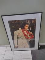 Grote ingekaderde Elvis Presley poster., Comme neuf, Musique, Enlèvement, Avec cadre