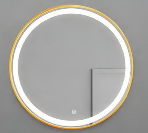 korting spiegel rond goud led nieuw kapper kapsalon badkamer, Huis en Inrichting, Woonaccessoires | Spiegels, Nieuw, 75 tot 100 cm