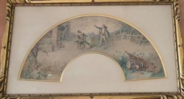 Tableau décoratif sous verre de l'artiste A.Orselli beschikbaar voor biedingen