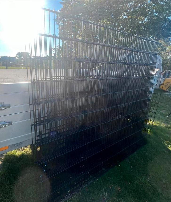 Zwarte Tuinafsluiting, hekkens, dubbelstaafmat 8/6/8, Tuin en Terras, Tuinhekken en Hekwerk, Dubbelstaafmat hekwerk, Ophalen