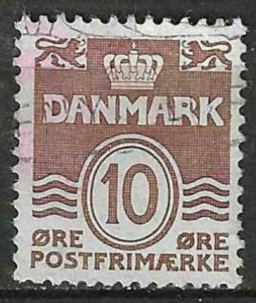 Denemarken 1933/1940 - Yvert 213A - Waarde onder kroon (ST), Timbres & Monnaies, Timbres | Europe | Scandinavie, Affranchi, Danemark