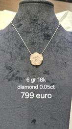 Goud 18k met diamonds met perla, Ophalen of Verzenden, Zo goed als nieuw