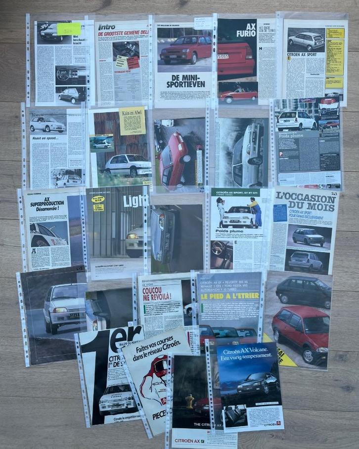 CITROEN AX GT & CITROEN AX SPORT - ARTIKELS, Boeken, Auto's | Folders en Tijdschriften, Ophalen of Verzenden