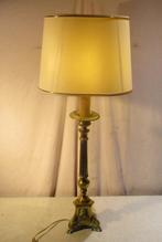 Belle lampe de table ancienne en cuivre avec abat-jour rétro, Comme neuf, Enlèvement ou Envoi, Métal