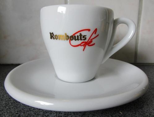 Vintage koffietas (espresso/mokka) + ondertas Rombauts, Verzamelen, Porselein, Kristal en Bestek, Zo goed als nieuw, Kop en/of schotel