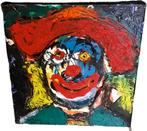 Schilderij van een Clown., Antiek en Kunst, Kunst | Schilderijen | Klassiek, Ophalen of Verzenden