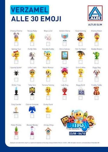 Alle 30 de Aldi Emoji's van 2025 te koop ! Zonder album beschikbaar voor biedingen