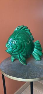 Groene keramieken vis met gouden details, Antiek en Kunst, Ophalen