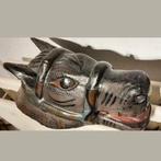 Vintage Paarden Kop in hout, Antiek en Kunst, Kunst | Beelden en Houtsnijwerken, Ophalen of Verzenden