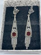 Zilveren carneool oorbellen, Bijoux, Sacs & Beauté, Boucles d'oreilles, Avec pierre précieuse, Argent, Puces ou Clous, Rouge