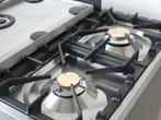 🍀 Poêle Boretti de luxe 90 cm en acier inoxydable anthraci, Electroménager, Comme neuf, 5 zones de cuisson ou plus, Classe énergétique A ou plus économe