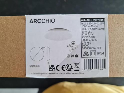 LED plafondlamp Azra, wit, rond, IP54, Ø 25 cm - 1200lm 10W, Maison & Meubles, Lampes | Plafonniers, Neuf, Synthétique, Enlèvement