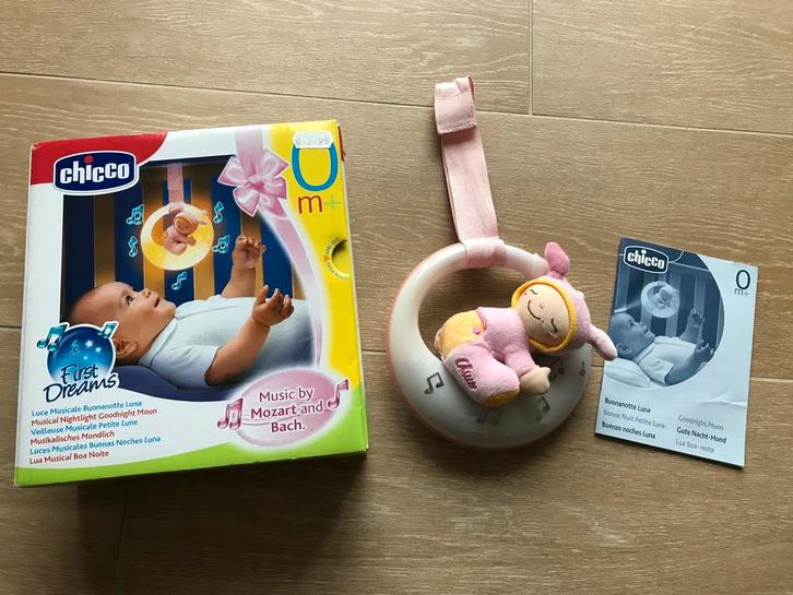 Chicco, Muzikaal nachtlampje, Petite Lune, Kinderen en Baby's, Kinderkamer | Inrichting en Decoratie, Zo goed als nieuw, Lamp