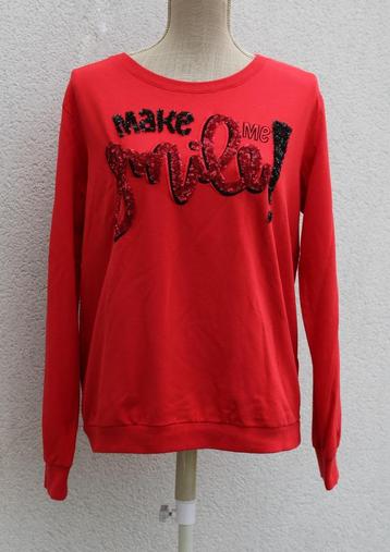 Prachtig rood sweatshirt maat M/L - Margittes