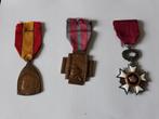 3 Belgische Medailles WOI, Armée de terre, Enlèvement ou Envoi
