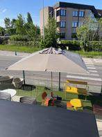 Borek malaga 3x3m taupe acryl GEEN GOEDKOPE POLYESTER,, Tuin en Terras, Parasols, Ophalen, Zo goed als nieuw