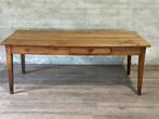 Antieke boerentafel - 200 x 86 cm + 78 cm hoog / 1 lade, Antiek en Kunst, Ophalen of Verzenden