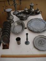 lot tinnen borden, vazen, kannen en kandelaars, Ophalen