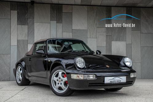 Porsche 911 / 964 Carrera 4 Cabrio Manueel Oldtimer / LEDER, Auto's, Porsche, Bedrijf, Te koop, 4x4, Airconditioning, Centrale vergrendeling