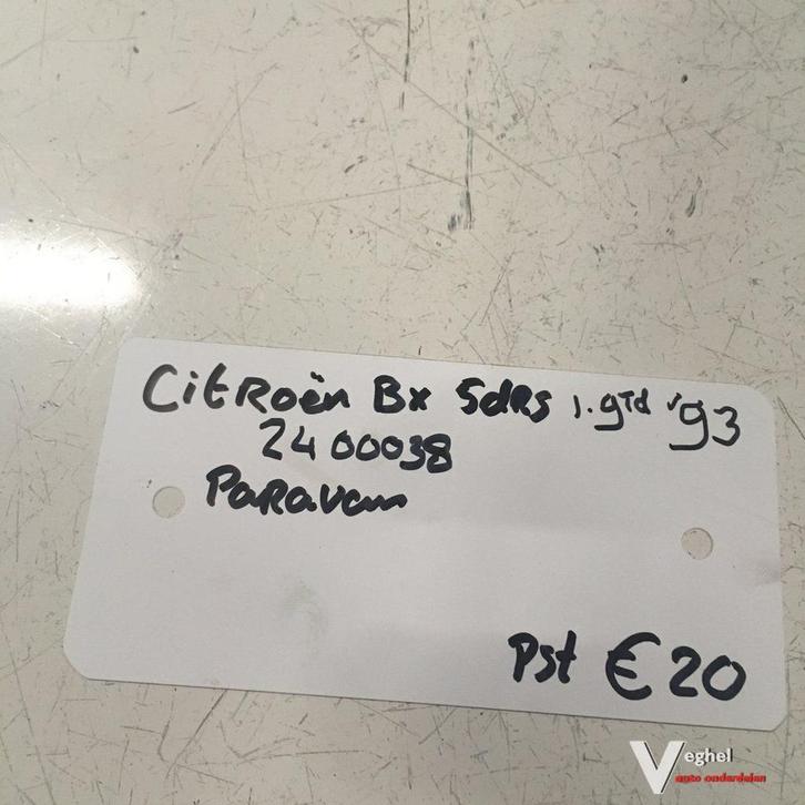 Citroen BX 1993 1.9 td Wagennr 2400038   Paravan, Autos : Pièces & Accessoires, Carrosserie & Tôlerie, Utilisé, Enlèvement