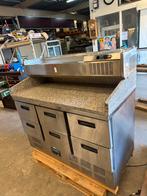 Horeca inox rvs pizza koelwerkbank met marmer en laden, Enlèvement