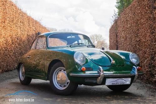 Porsche 356 C 1600 C vert irlandais/oldtimer/VOITURE BELGE, Autos, Oldtimers & Ancêtres, Entreprise, Achat, Intérieur cuir, Phares antibrouillard