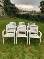 6 tuinstoelen, Tuin en Terras, Ophalen, Gebruikt, Plastic, Stapelbaar