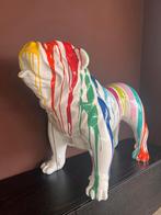 Hooglans beeld bulldog wit, drip, Ophalen