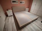 Boxspring 180x200 kunstleder beige, Huis en Inrichting, Ophalen, Zo goed als nieuw, Beige